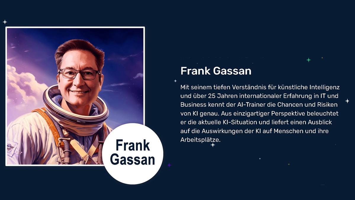 Vortrag im Planetarium über die Zukunft der Arbeit mit Künstlicher Intelligenz vor Führungskräften.